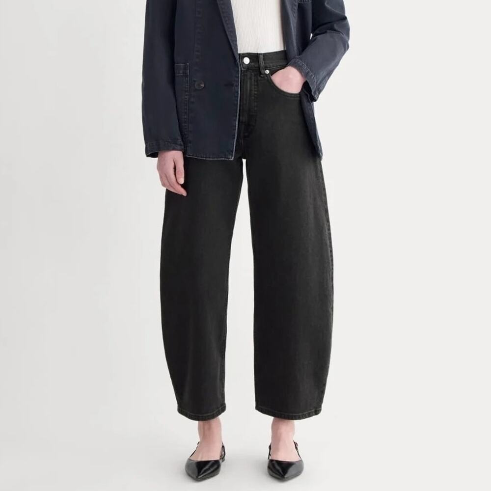 Everlane The Way High Curve Jean Washed Black Size 24 Regular NWT
